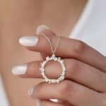 Personalized Elara circle name necklace