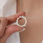 Personalized Elara circle name necklace