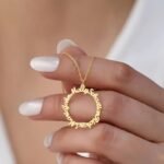 Personalized Elara circle name necklace