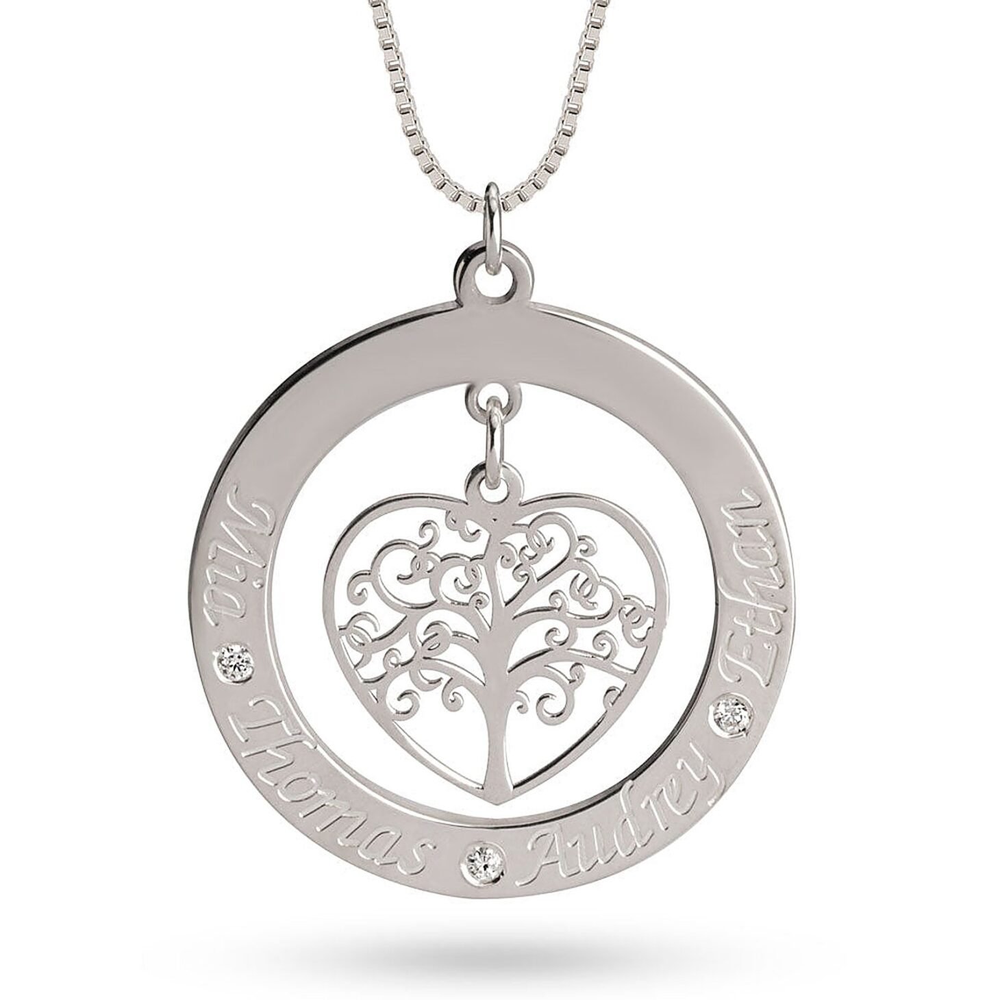 Tree of Life Moissanite Name Necklace