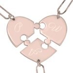 3 Piece Initial Puzzle Necklace | Personalized — view 3