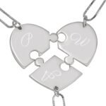 3 Piece Initial Puzzle Necklace | Personalized — view 1