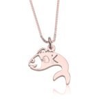 Baby Fish Necklace with Initial — view 3