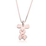 Baby Moose Necklace | Personalized Charm Pendant — view 3
