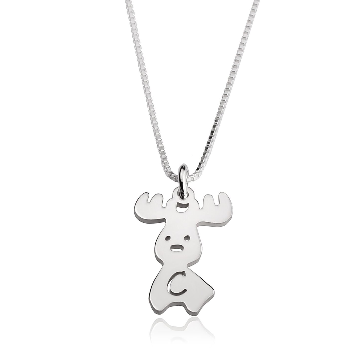 Baby Moose Necklace | Personalized Charm Pendant