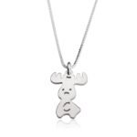 Baby Moose Necklace | Personalized Charm Pendant — view 1
