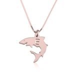 Baby Shark Initial Necklace — view 3