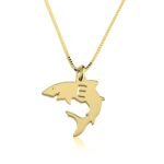 Baby Shark Initial Necklace — view 2