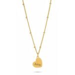 Beaded Chain Heart Necklace — view 2