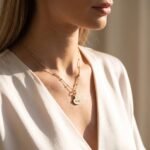 Beaded Chain Heart Necklace — view 4