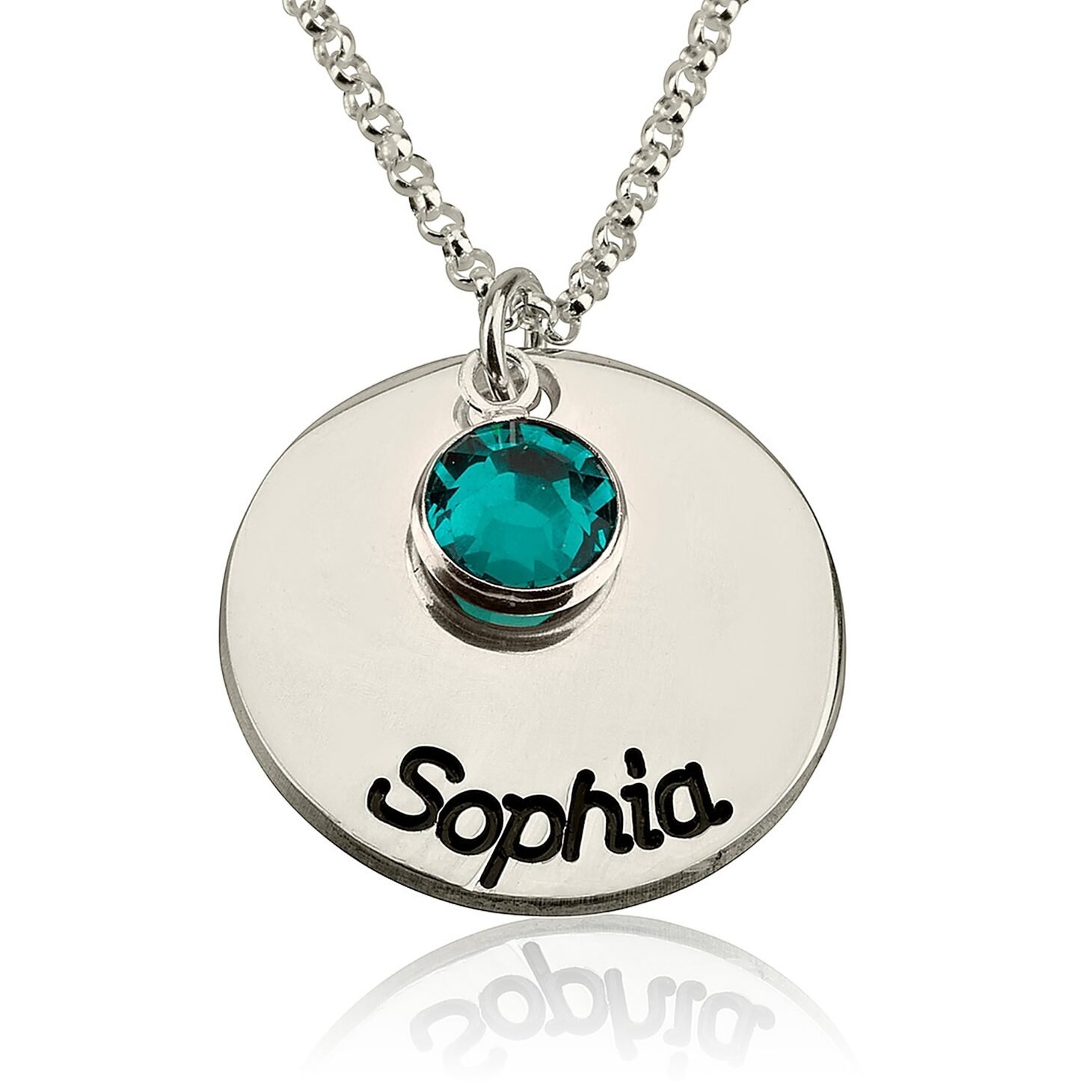 Birthstone Disc Necklace