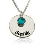 Birthstone Disc Necklace — view 1