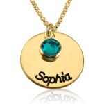 Birthstone Disc Necklace — view 2