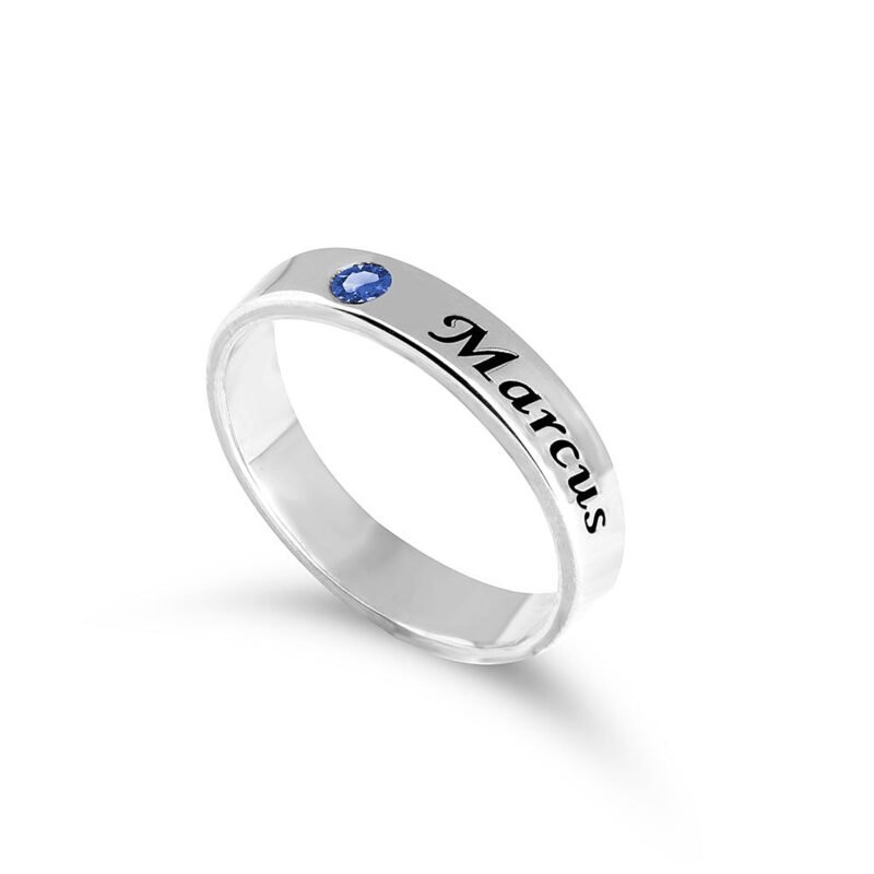 Birthstone Rings For Mom - 24K Gold Plating white background