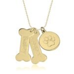 Bone Necklace with Dog’s Name — view 2