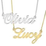 Classic Sterling Silver Name Necklace — view 10