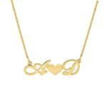 Couple Initials Necklace — view 3