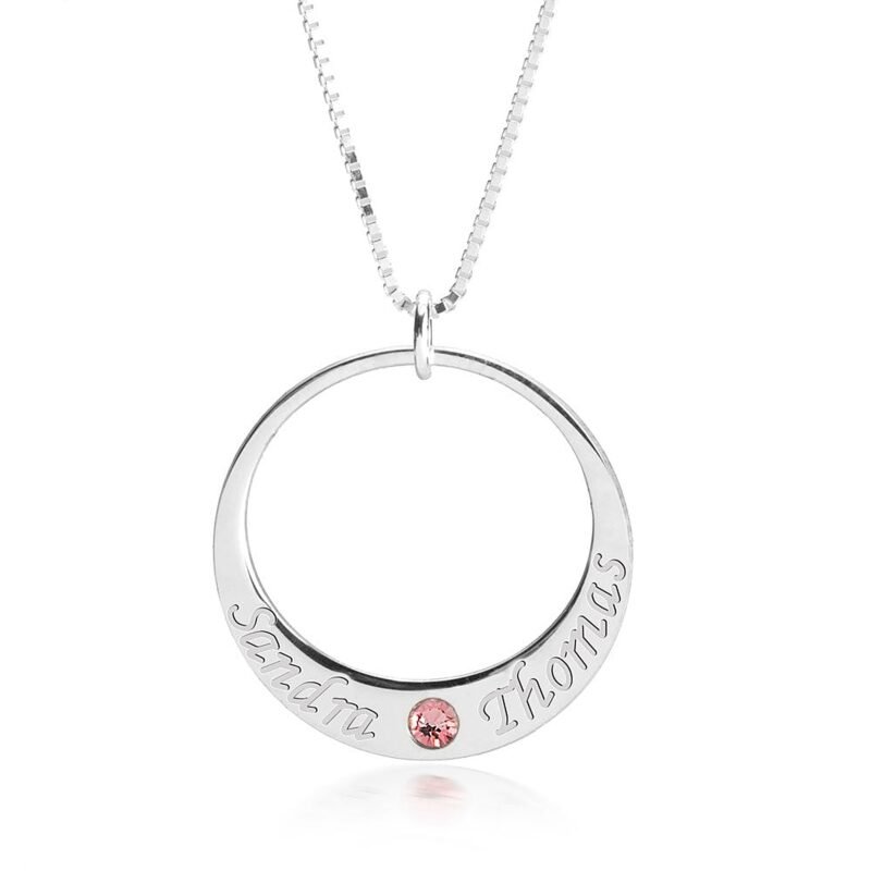 Couple Name Necklace - 24K Gold Plating white background