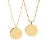 Couples Necklace Set with Initials & Date — view 3