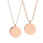 Couples Necklace Set with Initials & Date — view 4