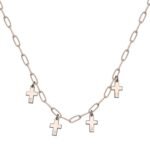 Cross and Initials Necklace — view 3