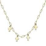 Cross and Initials Necklace — view 2