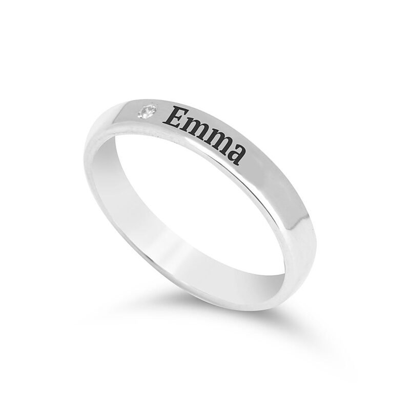 Custom Diamond Promise Ring - 24K Gold Plating white background