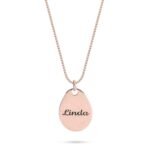 Custom Drop Necklace with Name or Message Engraving — view 3