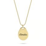 Custom Drop Necklace with Name or Message Engraving — view 2
