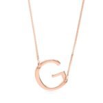Custom Letter Necklace in Silver & Gold — view 3