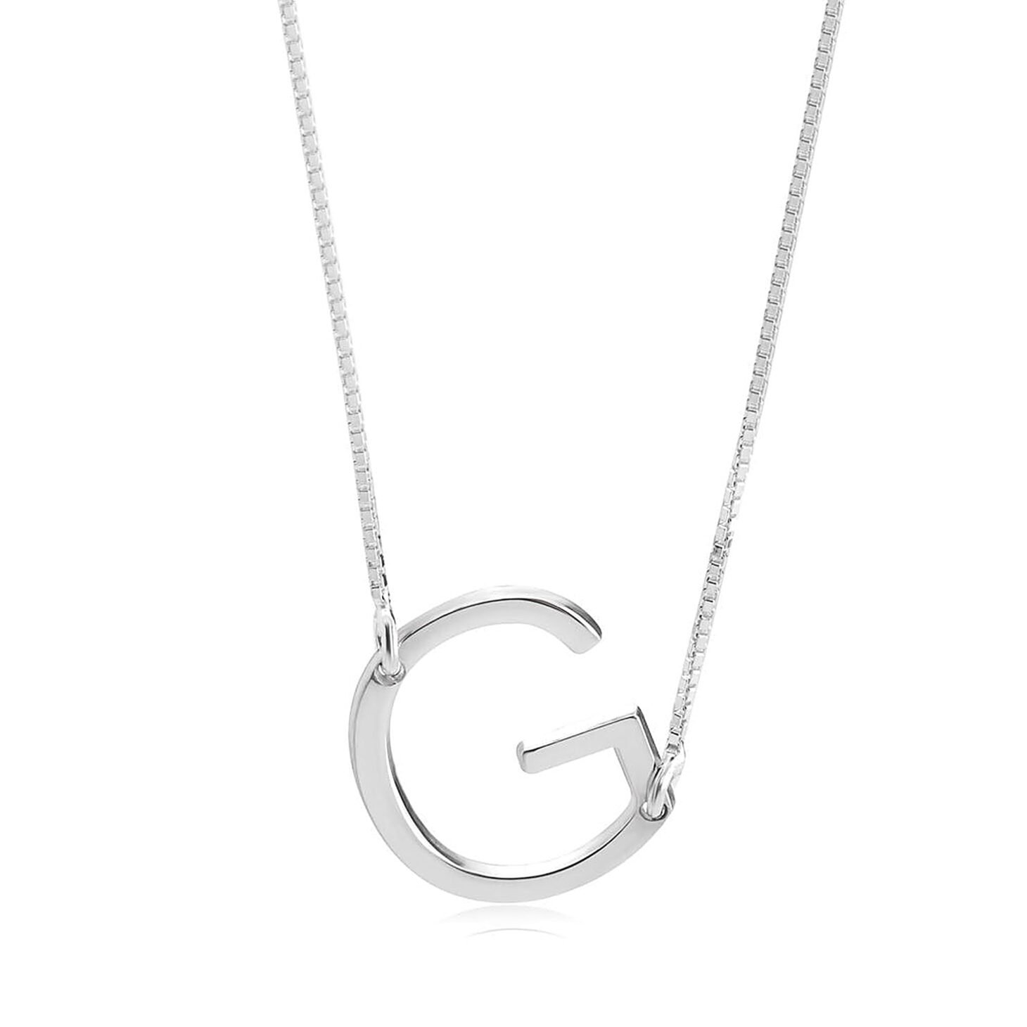 Custom Letter Necklace in Silver & Gold