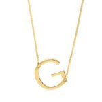 Custom Letter Necklace in Silver & Gold — view 2