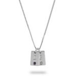 Custom Mother’s Birthstone Necklace with Initial Charms — view 1