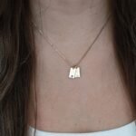 Custom Mother’s Birthstone Necklace with Initial Charms — view 2