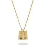 Custom Mother’s Birthstone Necklace with Initial Charms — view 3