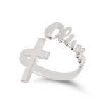 Custom Name Cross Ring — view 1