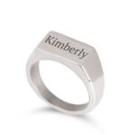 Custom Signet Ring For Men in Silver — view 1
