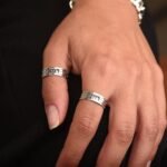 Cutout Hebrew Name Ring – Wall Texture — view 2