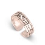 Cutout Hebrew Name Ring – Wall Texture — view 4