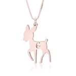 Personalized Deer Pendant Necklace — view 3