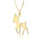 Personalized Deer Pendant Necklace — view 2