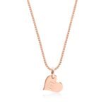 Delicate Heart Initial Necklace | Personalized Letter — view 3