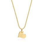 Delicate Heart Initial Necklace | Personalized Letter — view 2
