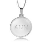 Delicate Initial Disc Necklace — view 1