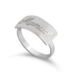 Engraved Bar Name Ring — view 1