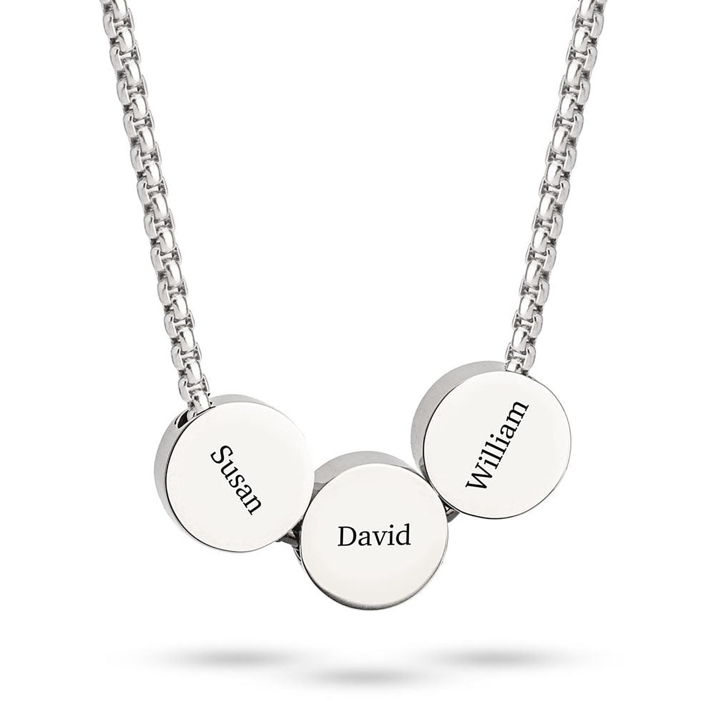 Engraved Charms Necklace for Men