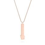 Engraved Heart Bar Necklace — view 3