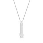 Engraved Heart Bar Necklace — view 1
