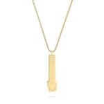 Engraved Heart Bar Necklace — view 2