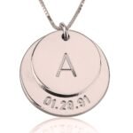 Engraved Initial & Date Necklace — view 3